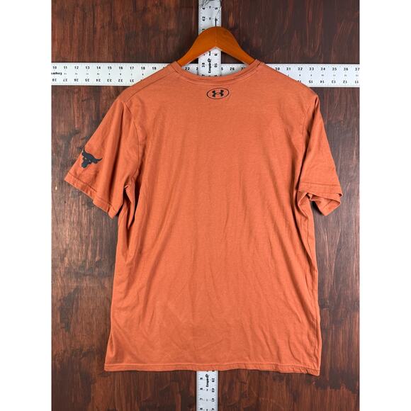Project Rock Under Armour Iron‎ Paradise Gym Activewear Shirt Orange Mens Large - Picture 10 of 10